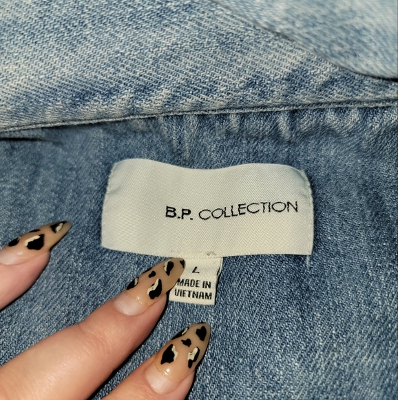 B.P. Collection distressed jean vest - Picture 3 of 5